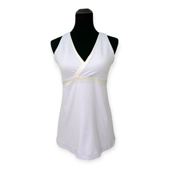 Lululemon | 12 | Lavender Deep-V Mesh Panel Athletic Tank w/ Built-In Bra W1D11S - Picture 5 of 12